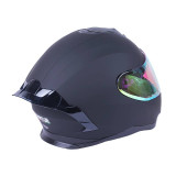 Шлем MD-820-1 черный матовый, стекло желтый хамелеон size S - VIRTUE