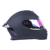 Шлем MD-820-1 черный матовый, стекло желтый хамелеон size S - VIRTUE