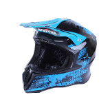 Шолом MD-902 чорний із блакитним size ХS - VIRTUE