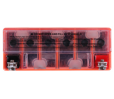 Акумулятор гелевий, 7АH MOTO 12N7BL-BS, помаранч., 145*60*130 мм - OUTDO