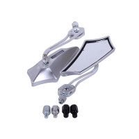 Зеркала с переходниками 2074 серебро (комплект) - АМ