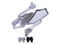 Дзеркала з перехідниками 2074 срібло (комплект) - АМ