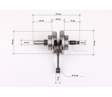 Коленвал + подшипники: 63/28/P5 * 2 шт. - СВ-150