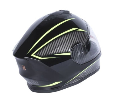 Шлем для мотоцикла, скутера 902 Hunter TTG интеграл (черный с зелёным, One Size 54-61 см)