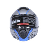 Шолом для мотоцикла, скутера 900 Gear Black-Silver TTG трансформер (сірий із синім, size L)