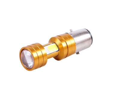 Лампа фари діодна 2 кристали лінза Н6 BA20D 12V 35/35W - LED - АМ