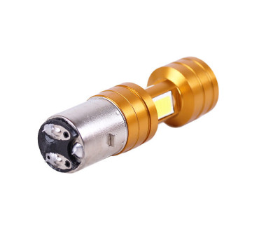 Лампа фари діодна 2 кристали лінза Н6 BA20D 12V 35/35W - LED - АМ
