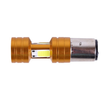 Лампа фари діодна 2 кристали лінза Н6 BA20D 12V 35/35W - LED - АМ
