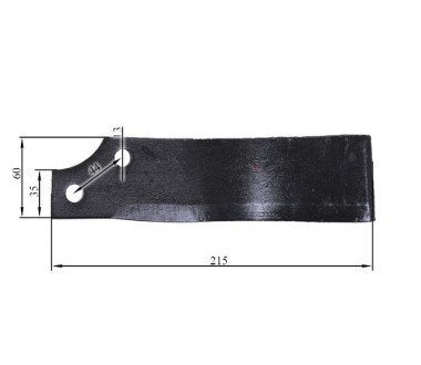 Нож фрезы правый 1GLN125/140 720gr 60×215 мм Mototraktor