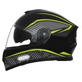 Шолом для мотоцикла, скутера 902 Hunter TTG інтеграл (чорний із зеленим, One Size 54-61 см)
