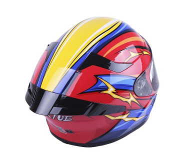 Шолом MD-821 оранжевий із синім size XL - VIRTUE