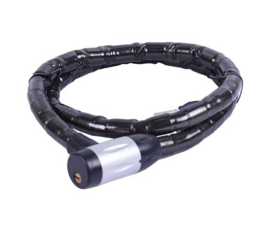 Замок протиугінний тросовий 22мм*1000мм (під ключ) ZX1103