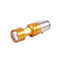 Лампа фари діодна 2 кристали лінза Н6 BA20D 12V 35/35W - LED - АМ