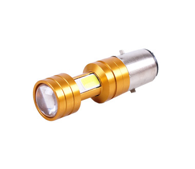 Лампа фари діодна 2 кристали лінза Н6 BA20D 12V 35/35W - LED - АМ