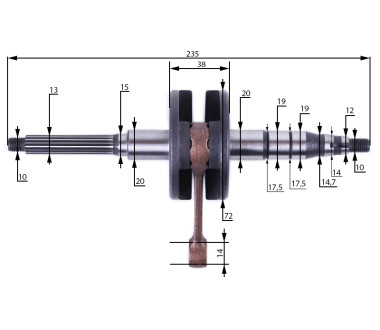Колінвал - Yamaha JOG 50 - 3KJ