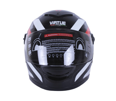 Шлем MD-101B черный полосатый size L - VIRTUE