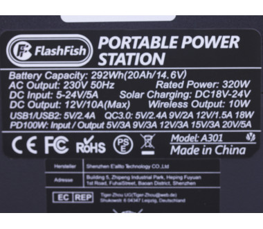 Портативная зарядная станция FlashFish (A301) 80000mAh 320W