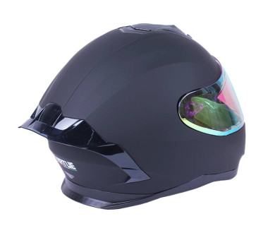 Шлем MD-820-1 черный матовый, стекло желтый хамелеон size M - VIRTUE