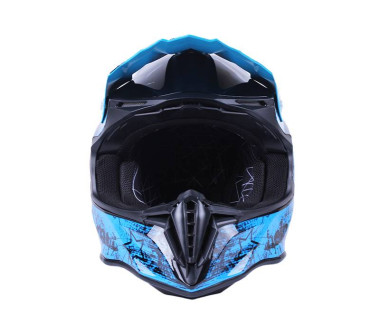 Шлем MD-902 черный с голубым size S - VIRTUE