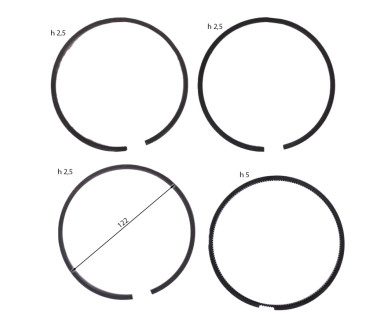 Кільця поршневі 122 мм, к-кт на 1 поршень - SF-138-2
