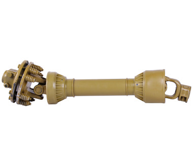 Вал карданний 6*6 шліців, 730 мм, перетин-трилимонник, з кожухом та муфтою