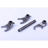 Вилки перемикання передач, к-т: вал 1 шт. + вилка 3 шт. - СВ-125/150