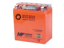 Акумулятор гелевий TT AGRO MOTO 14АH UTX16-BS, 150×87×161 мм, помаранчевий, з дисплеєм
