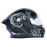 Шлем для мотоцикла, скутера 800 Racing 269 TTG интеграл (черный с графикой матовый, size M)