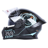 Шлем для мотоцикла, скутера 800 Racing 269 TTG интеграл (черный с графикой матовый, size M)