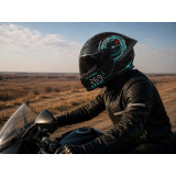 Шлем для мотоцикла, скутера 800 Racing 269 TTG интеграл (черный с графикой матовый, size M)