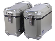 Кофри бічні для мотоцикла зелені пластикові (пара), 28л - YBX