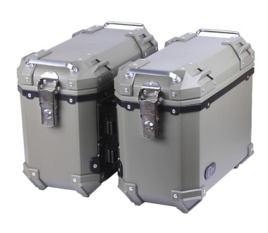 Кофры боковые для мотоцикла зеленые пластиковые (пара), 28л - YBX