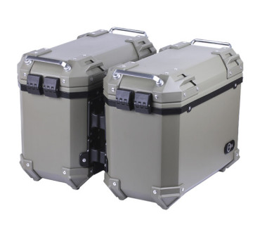 Кофры боковые для мотоцикла зеленые пластиковые (пара), 28л - YBX