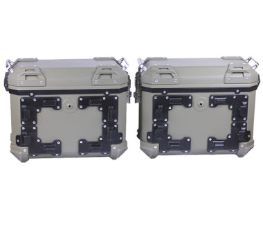 Кофры боковые для мотоцикла зеленые пластиковые (пара), 28л - YBX