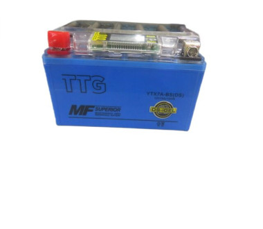 Акумулятор гелевий TTG YTX7A-BS 7АH, 150×87×94 мм синій, з дисплеєм