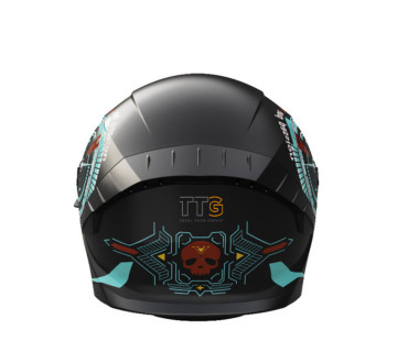 Шлем для мотоцикла, скутера 800 Racing 269 TTG интеграл (черный с графикой матовый, size M)