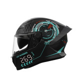 Шлем для мотоцикла, скутера 800 Racing 269 TTG интеграл (черный с графикой матовый, size M)