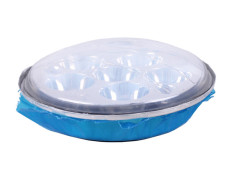 Оптика фари круглої (лінза з ободом) 8+1 LED діаметр 140мм Дельта/Альфа YBX