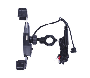 Тримач телефону (кріплення на кермо) M22-A1 з бездротовою зарядкою та круглим зеленим світлодіодом (Kewiq)