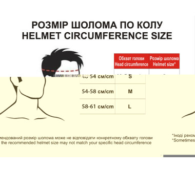 Шлем защитный черный size L - TTG