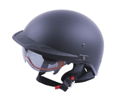 Шолом MD-513-1 чорний матовий + чорне скло size M - VIRTUE