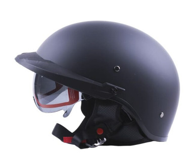 Шолом MD-513-1 чорний матовий + чорне скло size M - VIRTUE