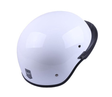 Шолом MD-513-1 білий глянсовий + прозоре скло size L - VIRTUE