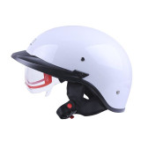 Шолом MD-513-1 білий глянсовий + прозоре скло size L - VIRTUE