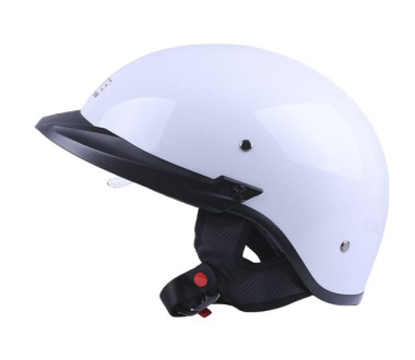 Шолом MD-513-1 білий глянсовий + прозоре скло size L - VIRTUE