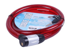 Замок протиугінний тросовий 25мм*1500мм (під ключ) ZX1106