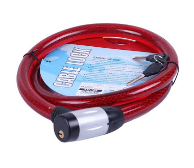 Замок протиугінний тросовий 25мм*1500мм (під ключ) ZX1106