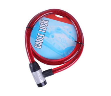 Замок протиугінний тросовий 25мм*1500мм (під ключ) ZX1106