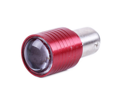 Лампа діодна лінза стопа двоконтактна S25 червоний - AM