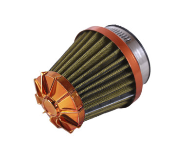 Фильтр нулевой "Конус" Ø38 мм прямой желтый (большой) - АМ